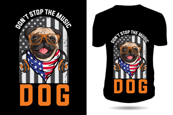 Don’t Stop Tho Music Dog T-Shirt Design