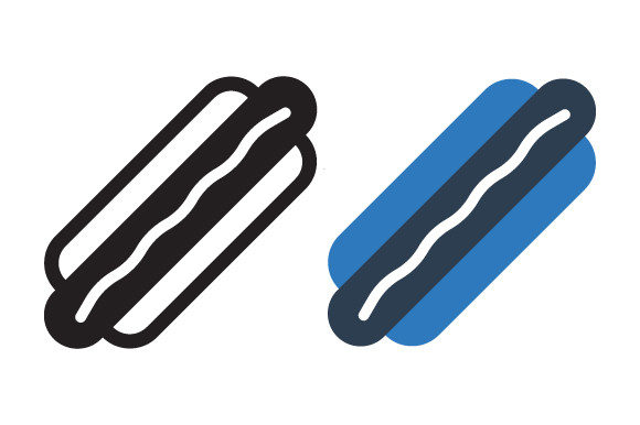 Hot Dog Icon for Embroidery