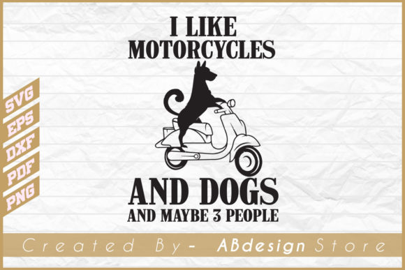 Motorcycle Dog T Shirt Design