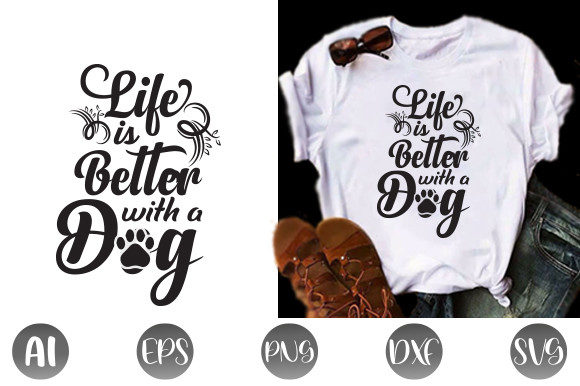 Typography Dog T-Shirt Design